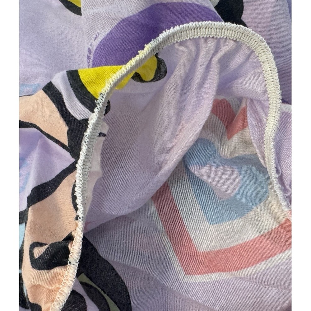 Vtg Y2K Powerpuff Girls Twin Flat & Fitted Sheet Set + 2 Valance Curtains Purple - Picture 5 of 7
